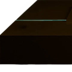 47" Espresso and Clear Wood and Glass Square Coffee Table