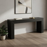 72" Charcoal Solid Wood Distressed Sled Console Table