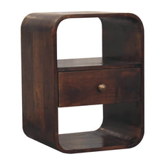 22" Chestnut Solid Wood One Drawer Nightstand