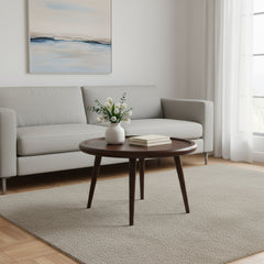 24" Chestnut Solid Wood Oval Coffee Table