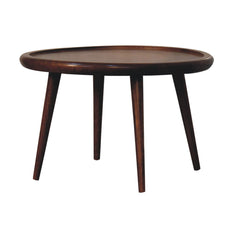 24" Chestnut Solid Wood Oval Coffee Table