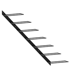 Wall-mounted Wine Rack for 7 Bottles Black Metal