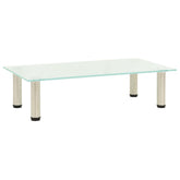 TV Stand Transparent Tempered glass and stainless steel Small