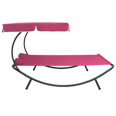 Lounge Bed Pink Oxford fabric, Powder-coated steel Double Durable