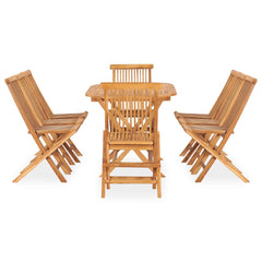 Outdoor Dining Set Natural Teak Smooth sanded teak hardwood