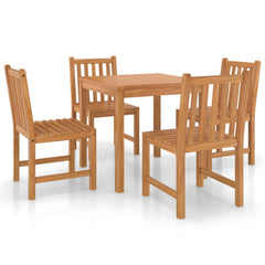 Garden Dining Set Warm Brown Fine sanded teak hardwood Medium
