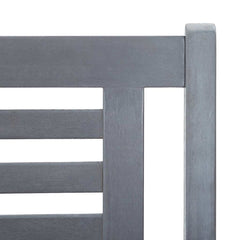Bench Grey Eucalyptus wood Medium Ergonomic Garden Bench