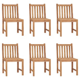 Garden Chair Set of 6 Brown