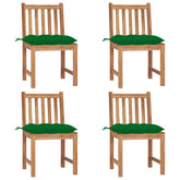 Patio Chair Set of 4 Teak wood color Solid Teak wood Standard
