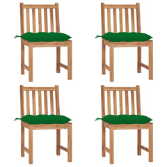 Patio Chair Set of 4 Teak wood color Solid Teak wood Standard