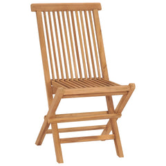 Garden Chair Set of 8 Teak Solid Teak Wood Standard Foldable