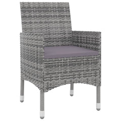 Garden Dining Set Grey, Dark grey, Black