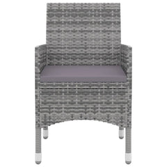 Garden Dining Set Grey, Dark grey, Black
