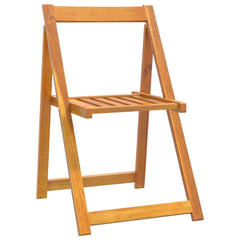 Garden Chair Set of 6 Brown Solid Acacia Wood Medium Foldable