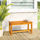 Garden Bench Natural wood color Solid acacia wood Compact