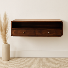 Floating California Walnut Open Console
