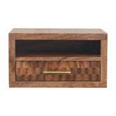Arno Wall-Mounted Nightstand in Golden Teak