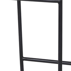 25" Natural and Black Solid Wood and Metal Low Back Counter Height Bar Chair