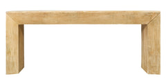 72" Natural Solid Wood Distressed Sled Console Table
