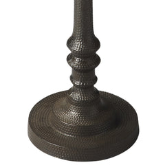 24" Bronze Metal Round Pedestal End Table