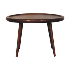 24" Chestnut Solid Wood Oval Coffee Table