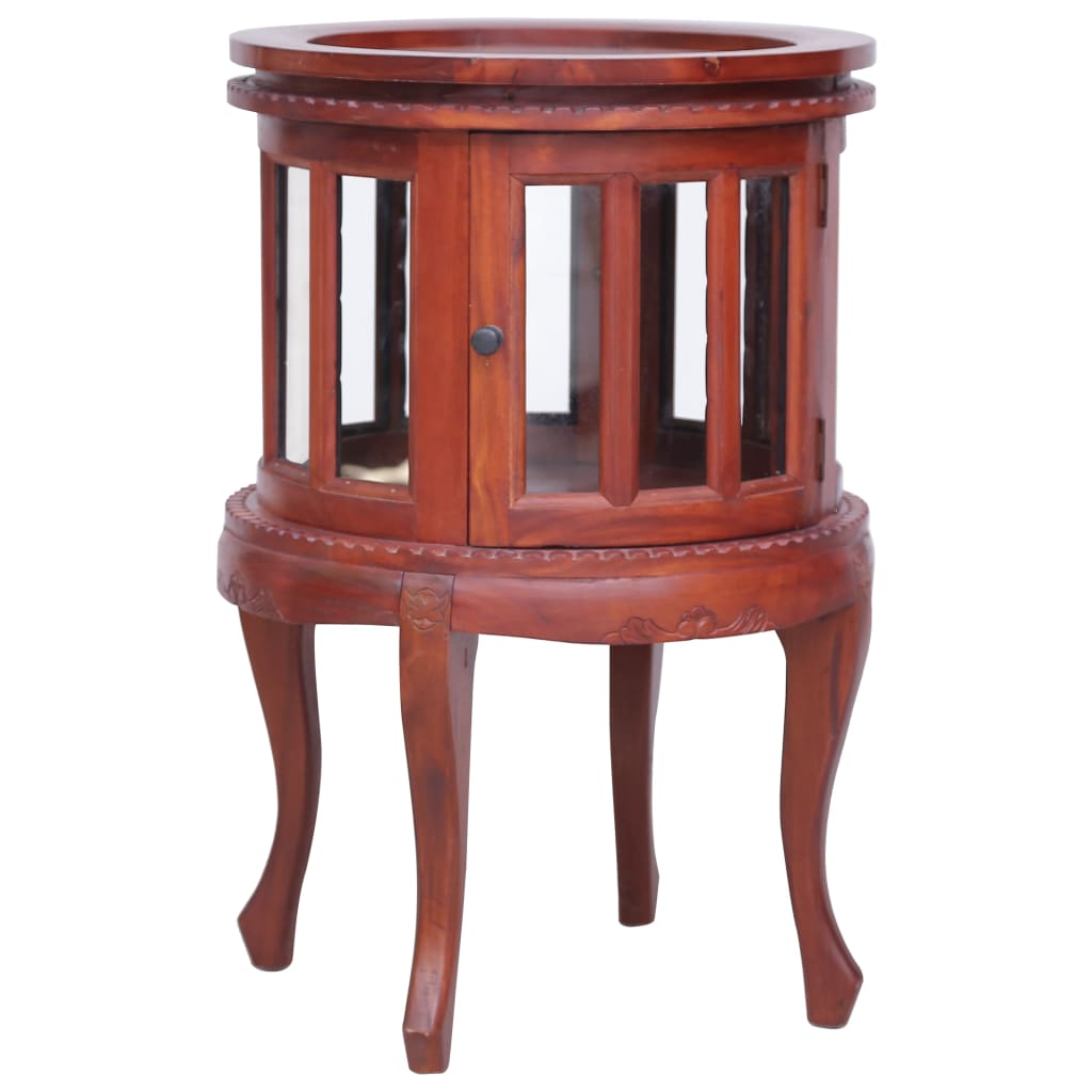 Vitrine Cabinet Brown Solid mahogany wood, glass Medium