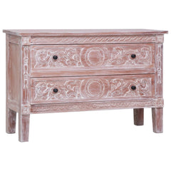 Sideboard Brown Solid Mahogany wood with white wash finish Medium
