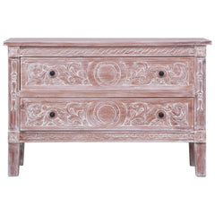 Sideboard Brown Solid Mahogany wood with white wash finish Medium
