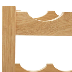 Wine Rack for 6 Bottles 14.6"x8.3"x8.3" Solid Oak Wood