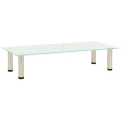 TV Stand Transparent Tempered glass, Stainless steel Medium