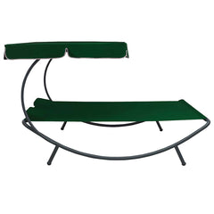 Lounge Bed Green Oxford fabric, powder-coated steel, polyester