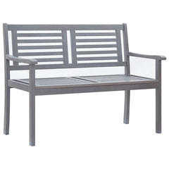 Bench Grey Eucalyptus wood Medium Ergonomic Garden Bench