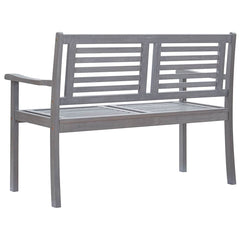 Bench Grey Eucalyptus wood Medium Ergonomic Garden Bench