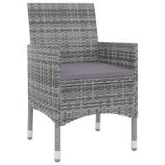 Garden Dining Set Grey PE rattan 9.8 square in Seats Many