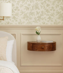 Honey Caramel Wall Mounted Rounded Bedside